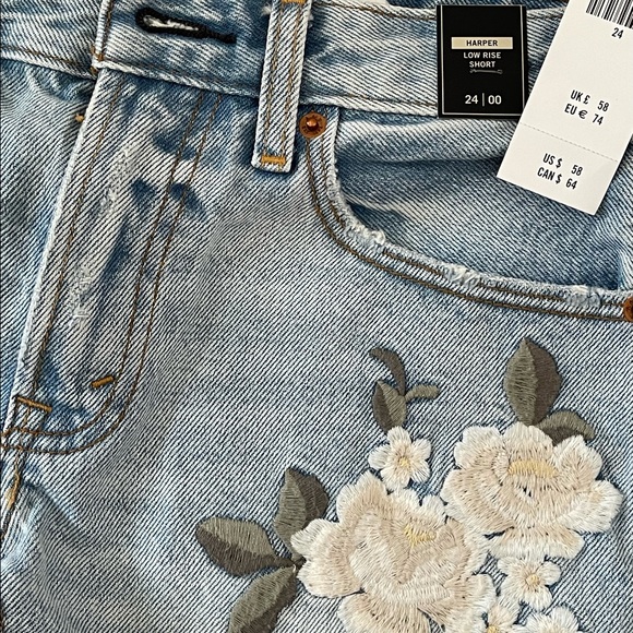Abercrombie frayed floral denim shorts - Picture 5 of 5